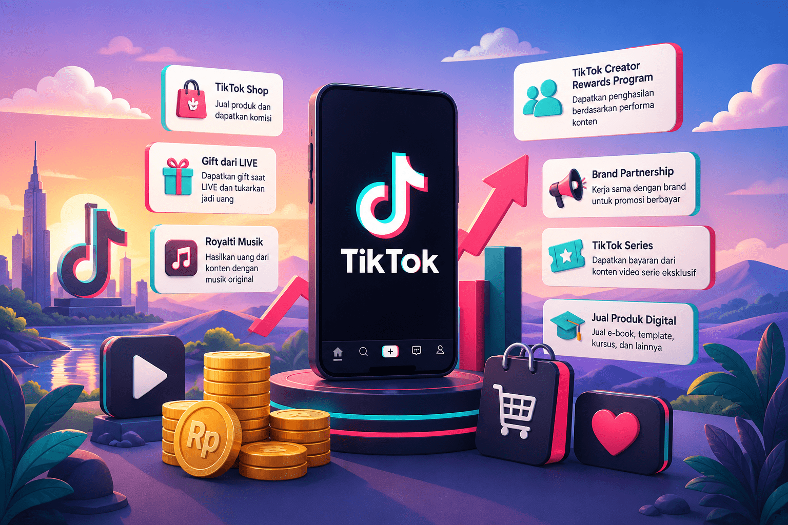 7 Cara Utama Mendapatkan Penghasilan dari TikTok