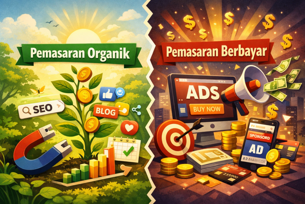 Perbedaan Pemasaran Organik vs Berbayar Mana yang Lebih Efektif untuk Bisnis Anda