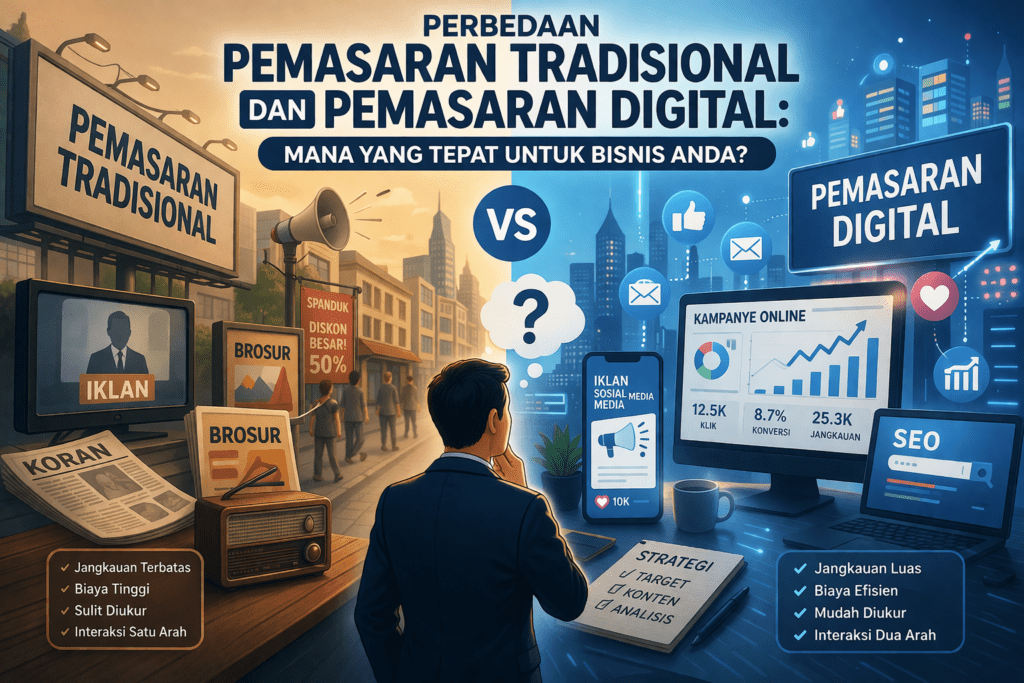 Perbedaan Pemasaran Tradisional dan Pemasaran Digital: Mana yang Tepat untuk Bisnis Anda?