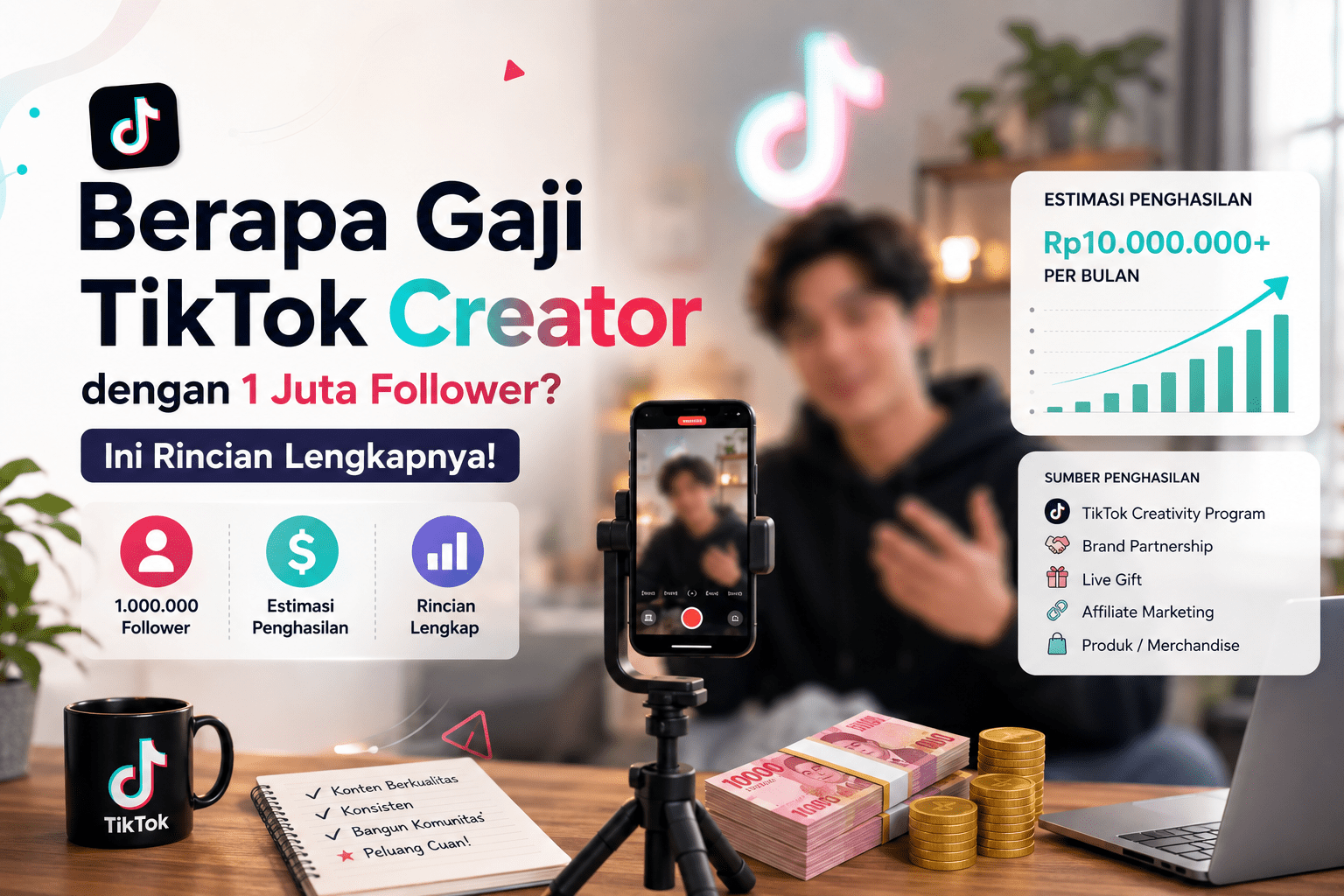 Berapa Gaji TikTok Creator dengan 1 Juta Follower? Ini Rincian Lengkapnya!