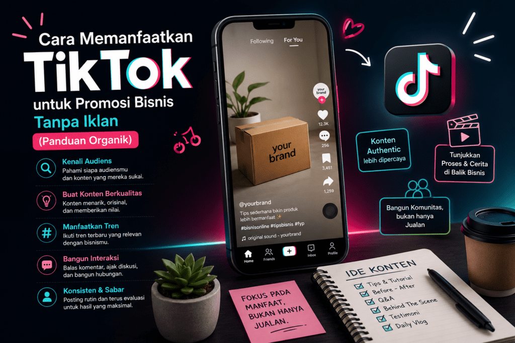 Cara Memanfaatkan TikTok untuk Promosi Bisnis Tanpa Iklan (Panduan Organik)