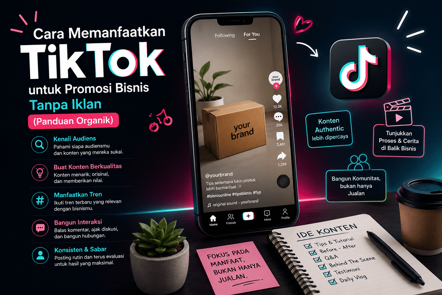 Cara Memanfaatkan TikTok untuk Promosi Bisnis Tanpa Iklan (Panduan Organik)