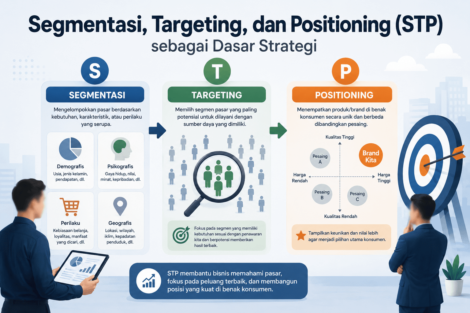 Mengenal STP (Segmentasi, Targeting, dan Positioning) Fondasi Strategi Pemasaran Modern yang Wajib Dikuasai Bisnis
