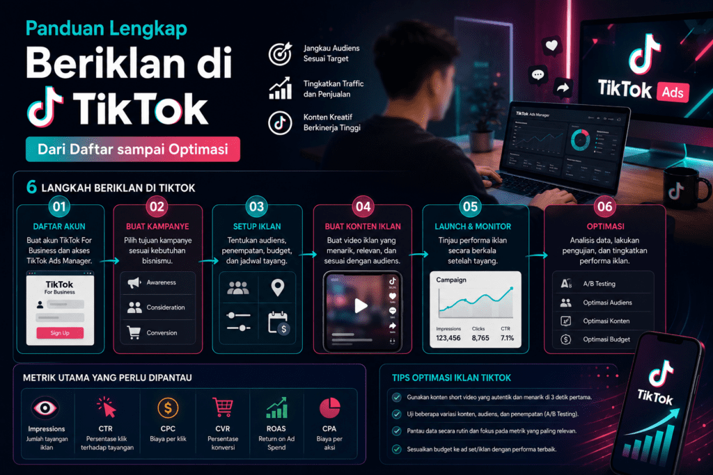 Panduan Lengkap Beriklan di TikTok: Dari Daftar sampai Optimasi (2026)