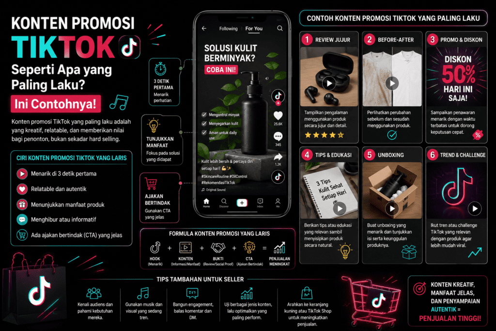 Konten Promosi TikTok Seperti Apa yang Paling Laku Ini Contohnya