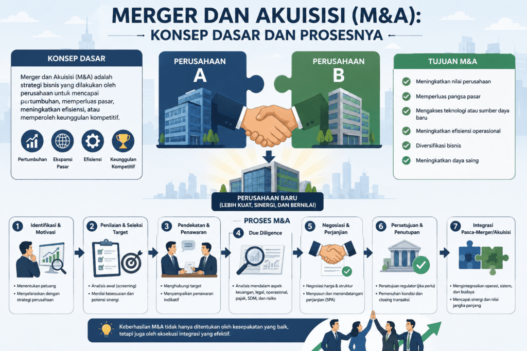 Merger dan Akuisisi (M&A) Konsep Dasar dan Prosesnya
