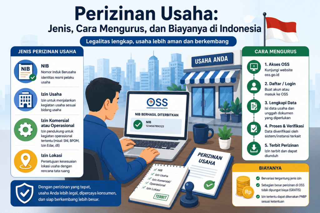 Perizinan Usaha Jenis, Cara Mengurus, dan Biayanya di Indonesia