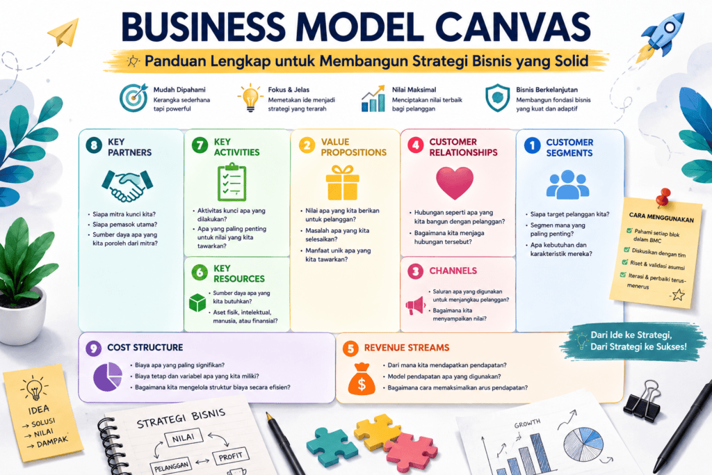 Business Model Canvas Panduan Lengkap untuk Membangun Strategi Bisnis yang Solid