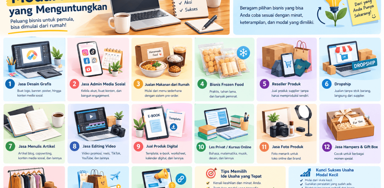 Ide Usaha Modal Kecil yang Menguntungkan Peluang Bisnis untuk Pemula