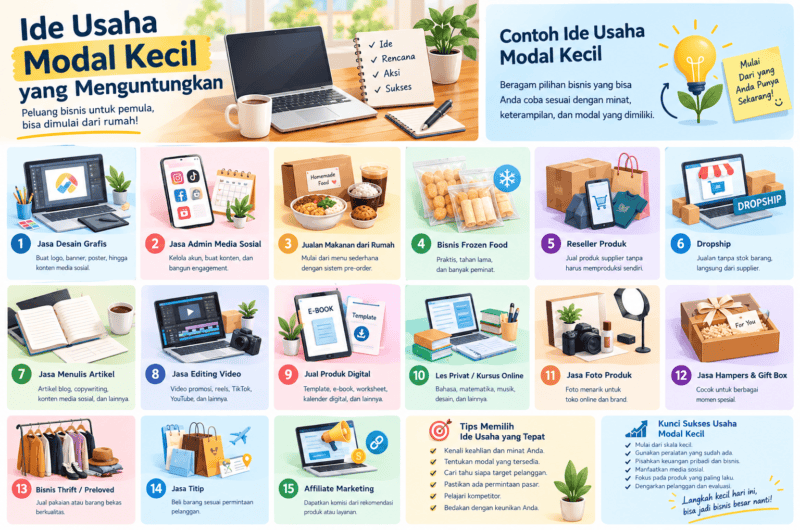 Ide Usaha Modal Kecil yang Menguntungkan Peluang Bisnis untuk Pemula