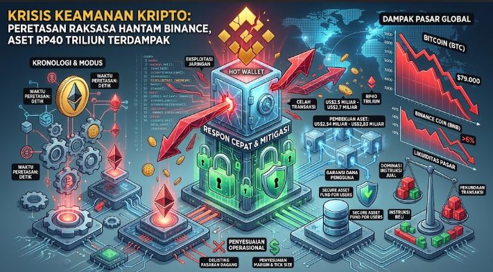Krisis Keamanan Kripto: Peretasan Raksasa Hantam Binance, Aset Rp40 Triliun Terdampak