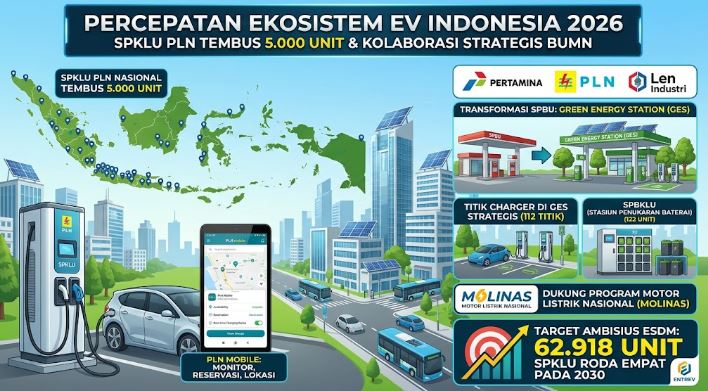 Percepatan Ekosistem EV Indonesia 2026: SPKLU PLN Tembus 5.000 Unit & Kolaborasi Strategis BUMN